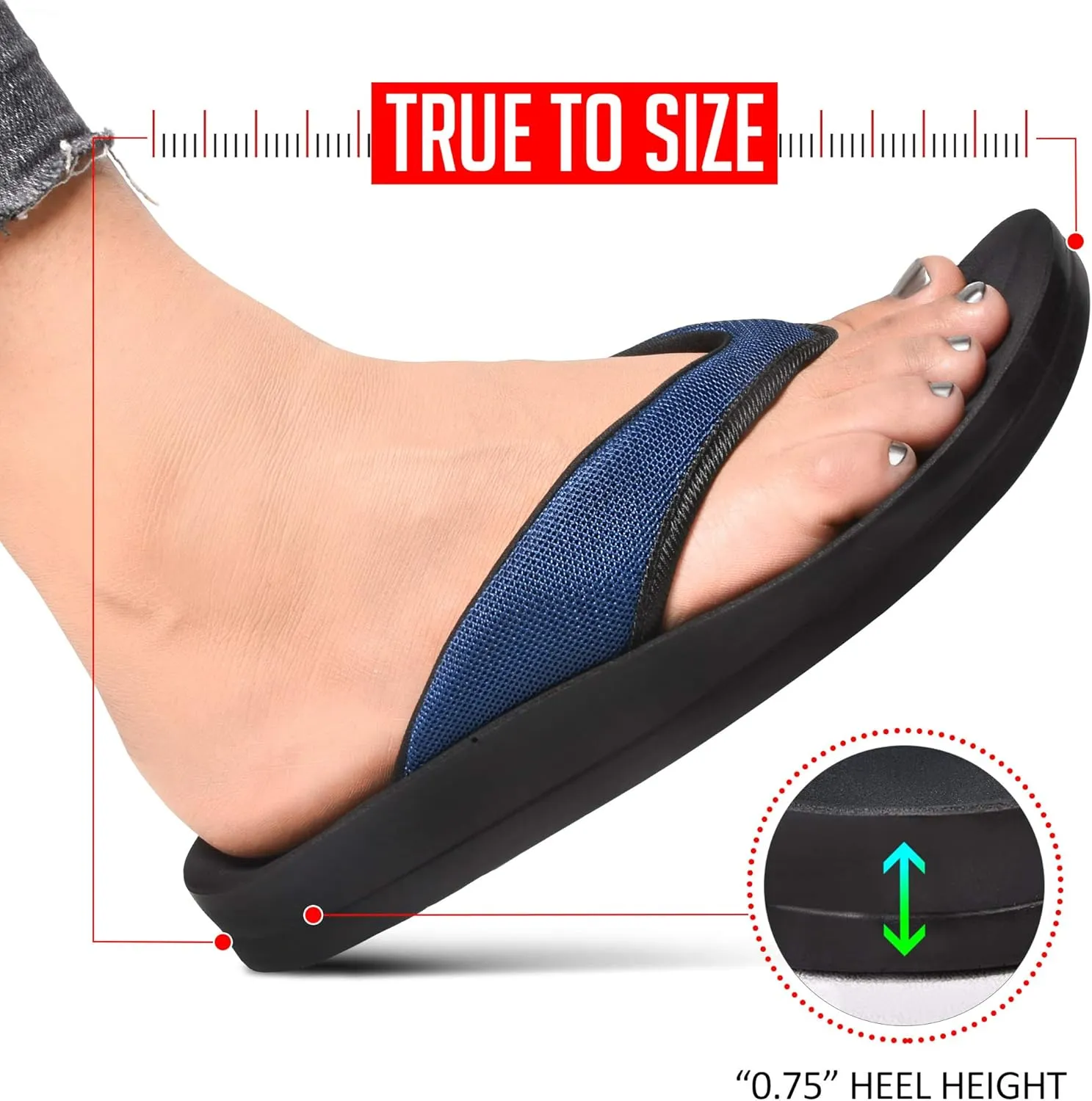 AEROTHOTIC Women's Enhalus Arch Support Thong Sandals