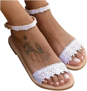 Aniywn Womens Flip Flops Sandals Bohemian Floral Open Toe Casual Flats Sandals Summer Slide Beach Walking Shoes