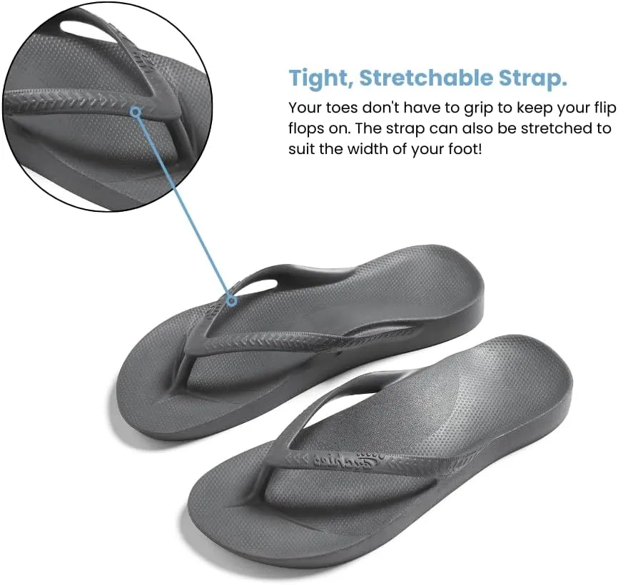 Archies Arch Support Flip Flops for Men & Women – Orthotic Sandals for Plantar Fasciitis Relief – Lightweight, Cushioning, Shock-Absorbing Thong Sandals for Walking, Foot Pain & All-Day Comfort