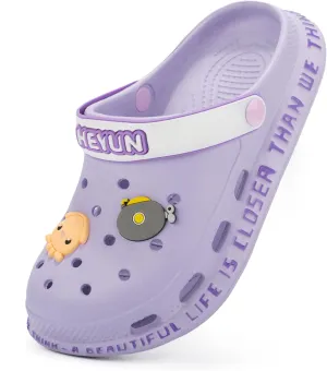 Azooken Kid's Cute Clogs Slides Boys Girls Slippers Beach Pool Shower Sandals Cartoon Garden Shoes(Toddler/Little Kids/Big Kids)