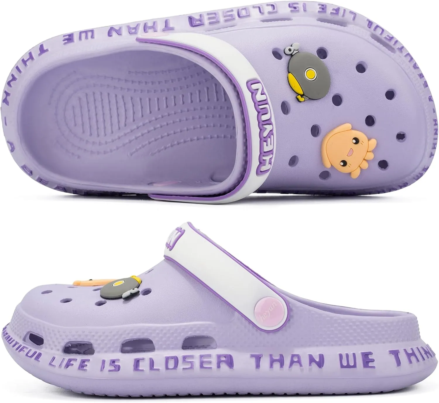 Azooken Kid's Cute Clogs Slides Boys Girls Slippers Beach Pool Shower Sandals Cartoon Garden Shoes(Toddler/Little Kids/Big Kids)