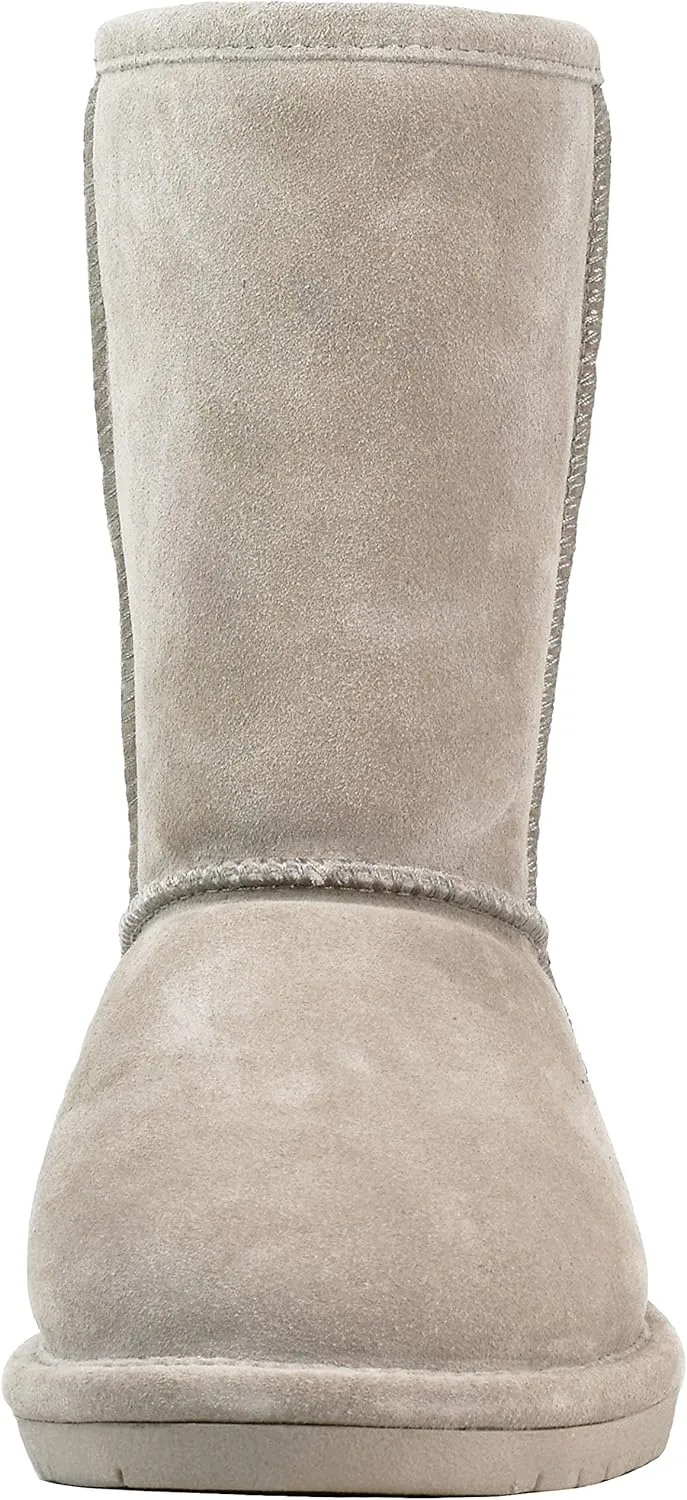 BEARPAW Emma Short Women's Classic Winter Slip On Boots, Lightweight Suede Boots, Multiple Colors