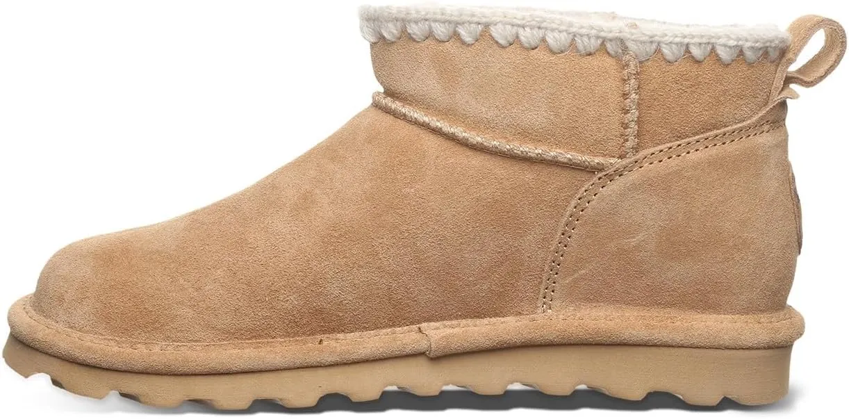 BEARPAW Women's Shorty Crochet Multiple Colors | Women's Ankle Boot | Women's Slip On Boot | Comfortable Winter Boot