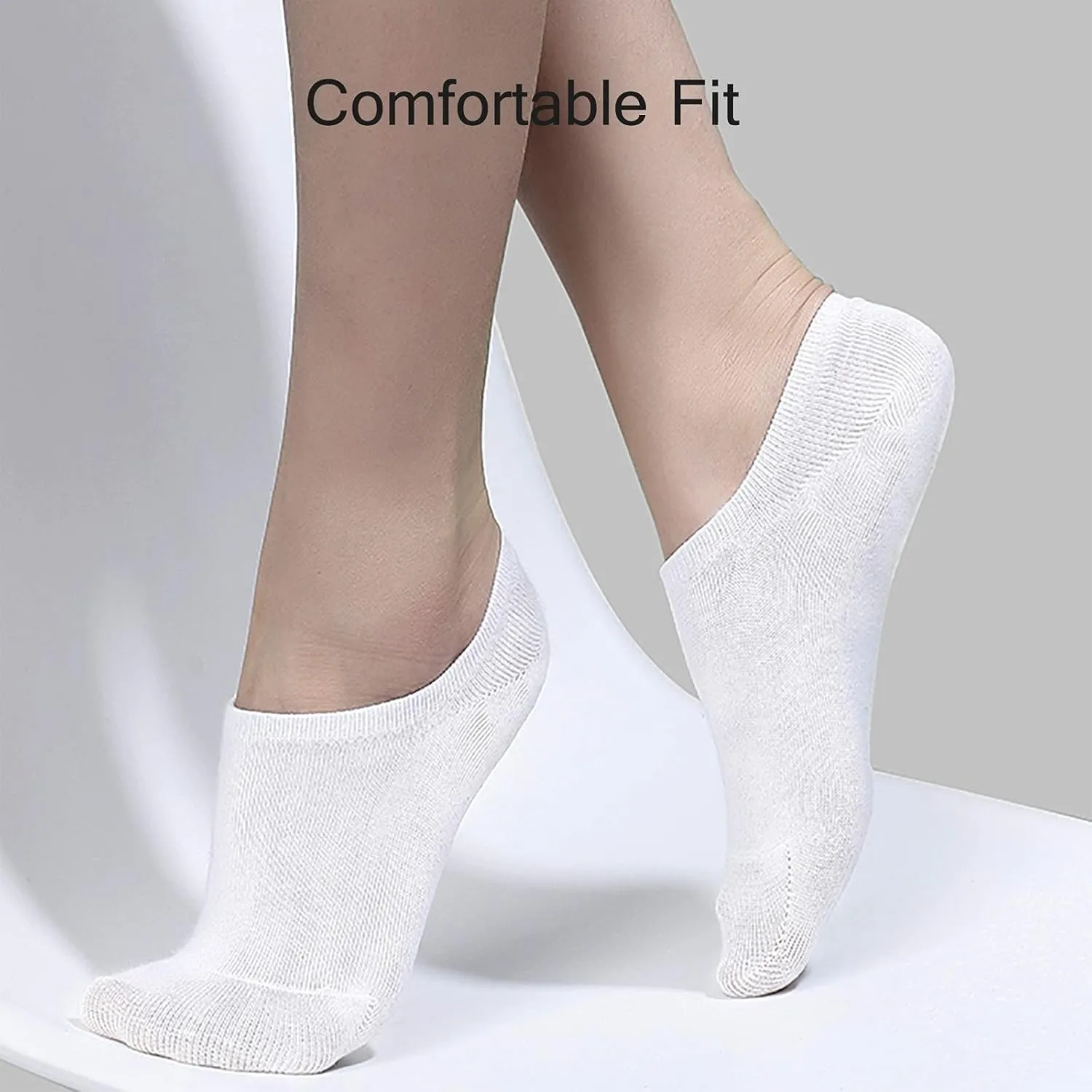 BERING No Show Socks Womens 6 Pairs Low Cut Ankle Footies for Flats Sneaker Slip On Loafer