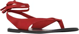 Black Ankle Strappy Thong Sandals for Women Cute Suede Flat Sandals Ladies Summer Dressy Beach Flip Flops Sandals