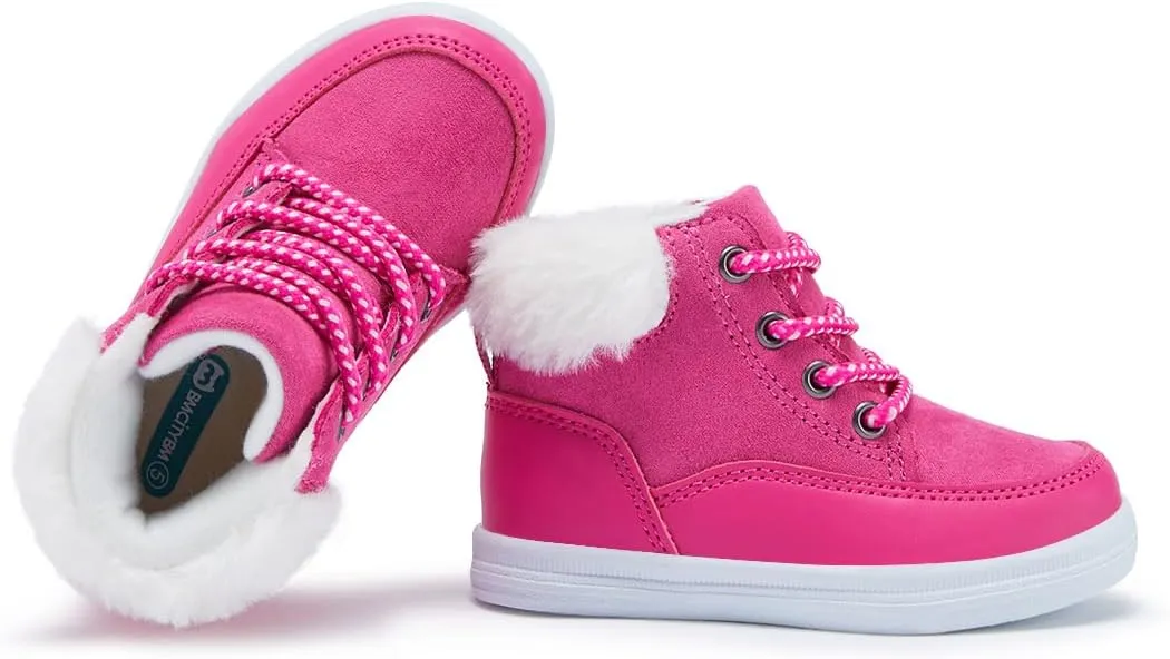 BMCiTYBM Kids Snow Boots Boys Girls Toddler Winter Waterproof Shoes Cold Weather Outdoor Lightweight (Toddler/Little Kids/Big Kids)