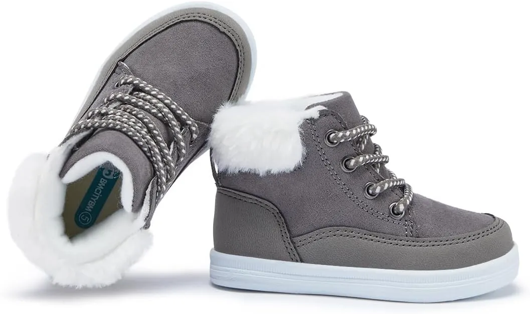 BMCiTYBM Kids Snow Boots Boys Girls Toddler Winter Waterproof Shoes Cold Weather Outdoor Lightweight (Toddler/Little Kids/Big Kids)