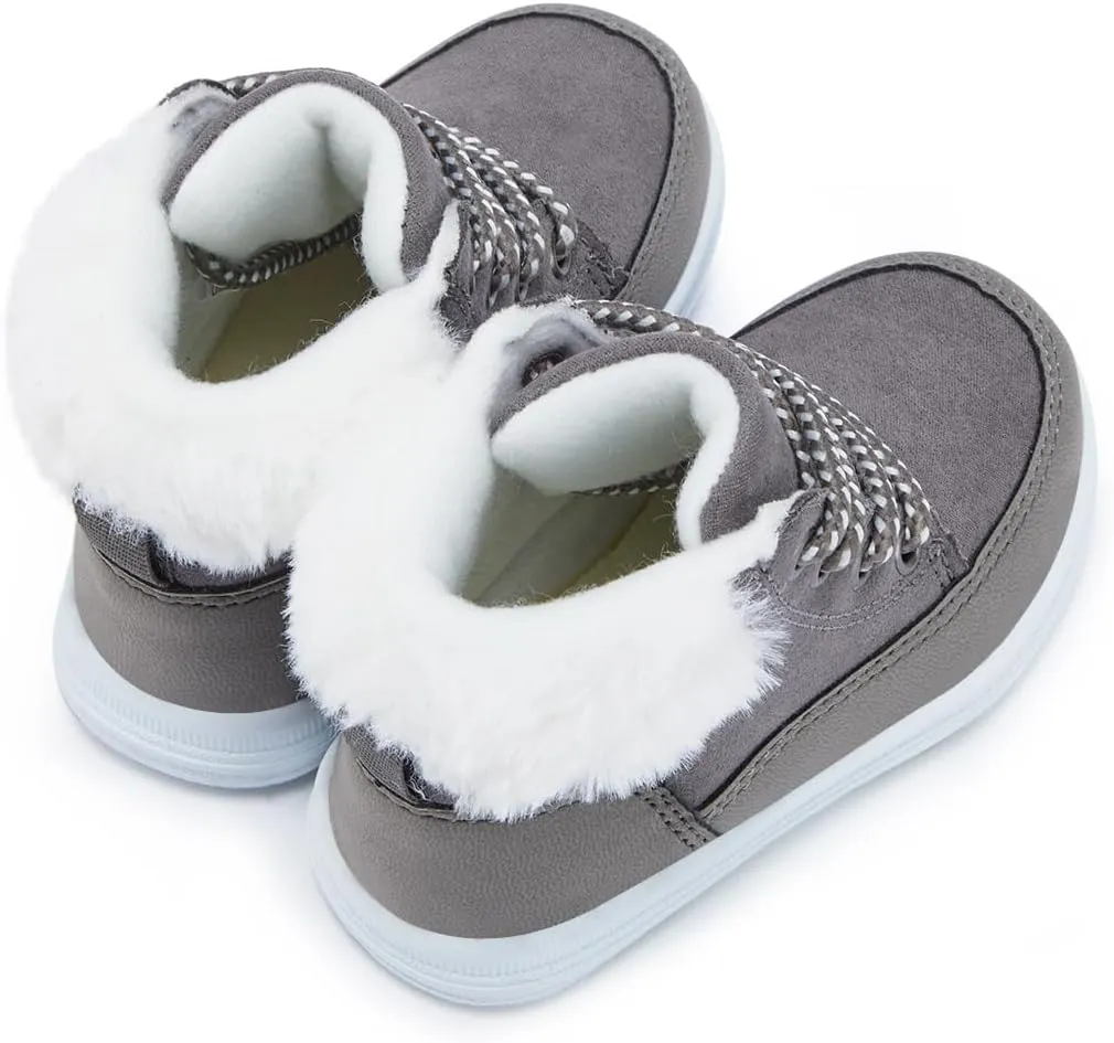 BMCiTYBM Kids Snow Boots Boys Girls Toddler Winter Waterproof Shoes Cold Weather Outdoor Lightweight (Toddler/Little Kids/Big Kids)