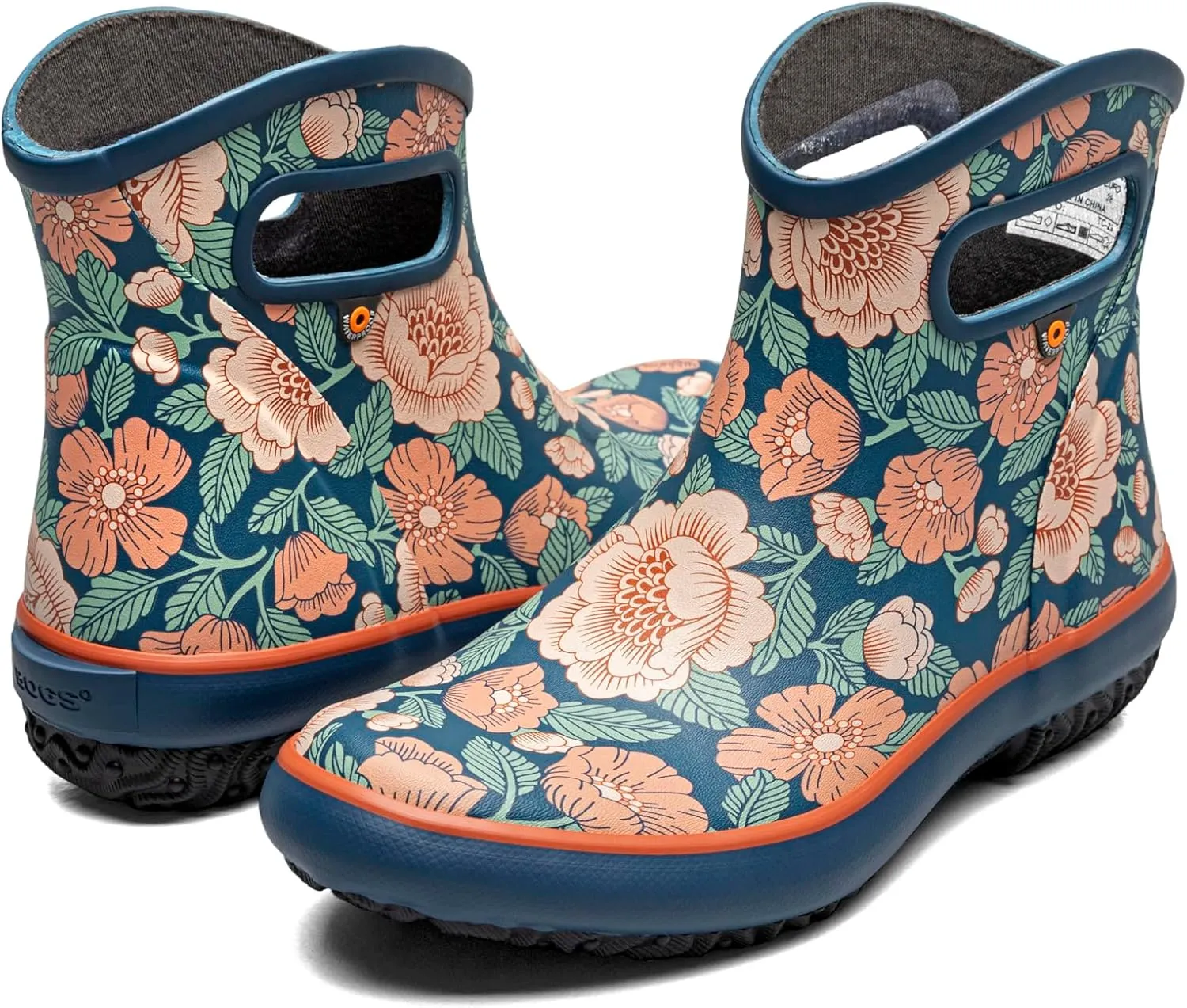 BOGS Women's Patch Ankle Tapestry Floral Rain Boot
