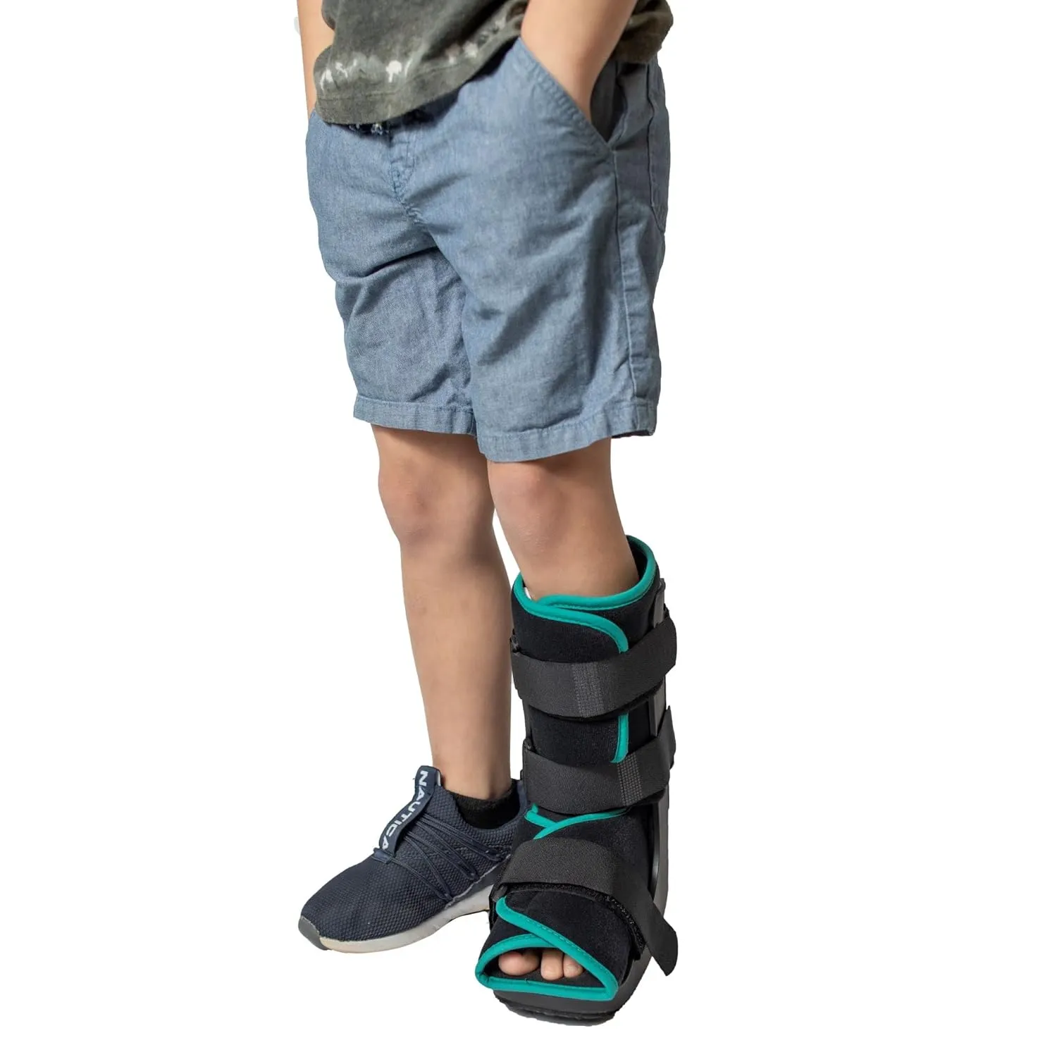Brace Direct Children’s Pediatric Walker Fracture Boot for Kids Broken Toe or Foot, Left or Right, Lightweight Padded Support Cam Boot for Foot Injury