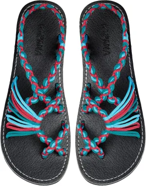 Capana Woven Women's Flat Sandals - Strappy Braided Sandals, Beach Sandals for Women Dressy Summer, Rope Bohemian Sandals, Spring Casual Womens Shoes, Comfy Boho Flats for Teen Girls – Banyan