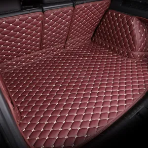 Car Boot Liner Mat for Ford eco Sport 2018- Full Coverage Leather Car Boot Protector Waterproof Boot Liner Interior Accessories,F