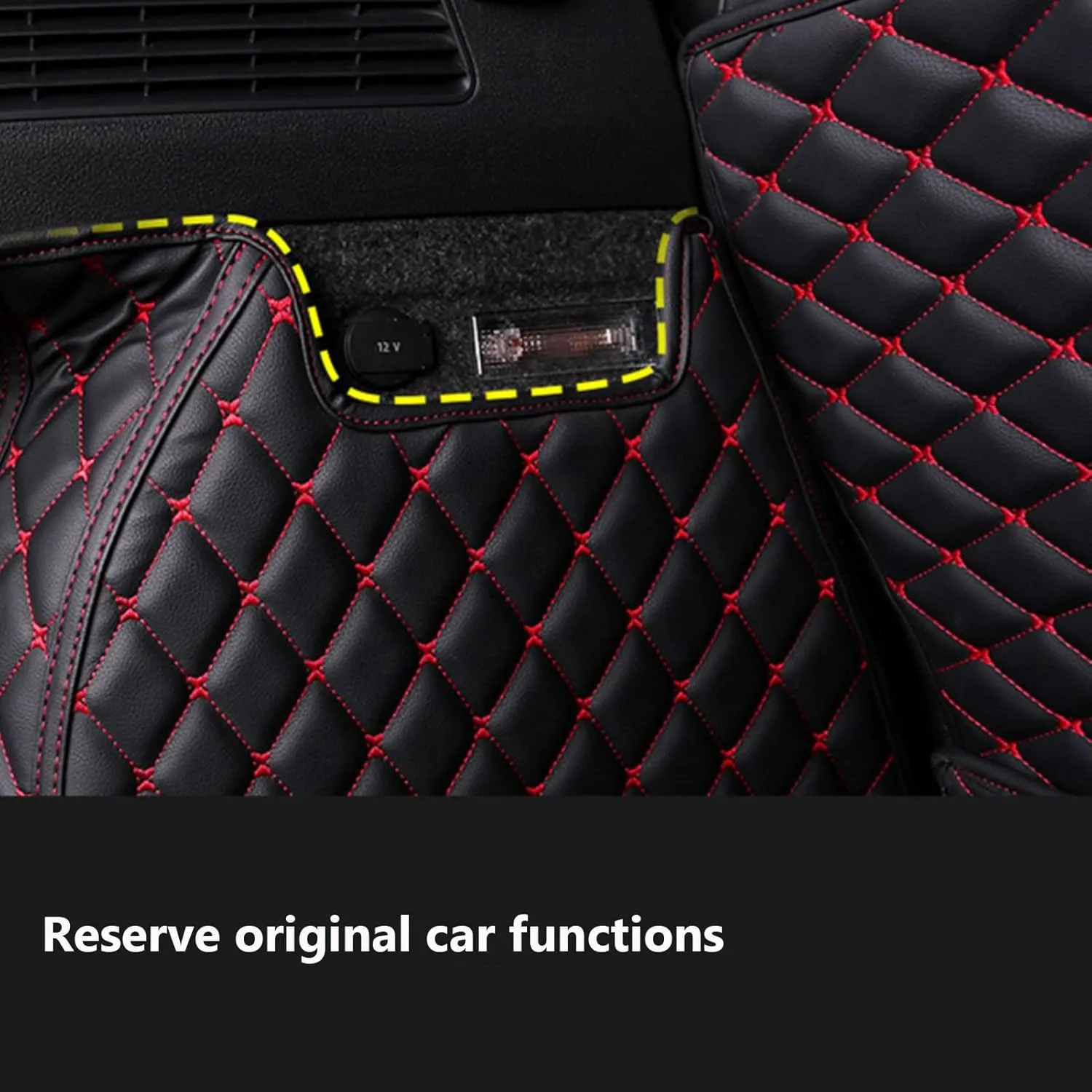 Car Boot Liner Mat for Suzuki Swift 2013-2018 Full Coverage Leather Car Boot Protector Waterproof Boot Liner Interior Accessories,E