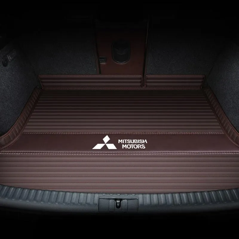Car Boot Liner Protector for Mitsubishi Outlander Five Seats 2013 2014 2015 2016, Resistant Easy to Install Premium Car Accessory,D Brown