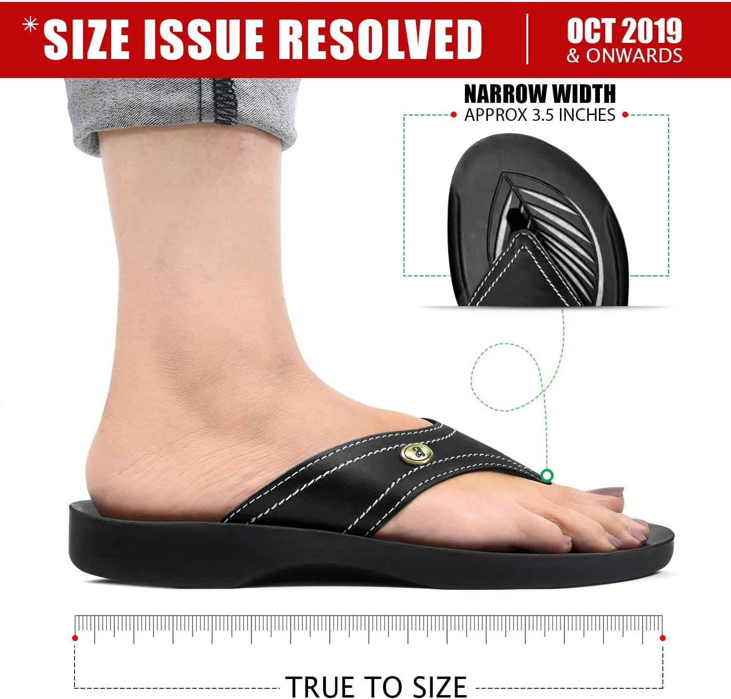 Casual Women’s Comfortable Flip Flops with Arch Support