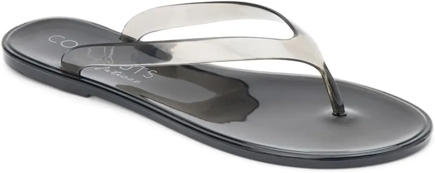Coconuts by Matisse Womens Olsen Jelly Flip Flop Casual Sandals Casual - Black