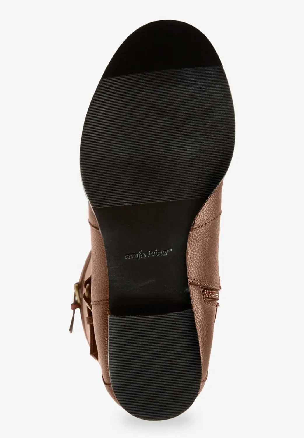 Comfortview Women's Wide Width The Janis Wide Calf Leather Boot