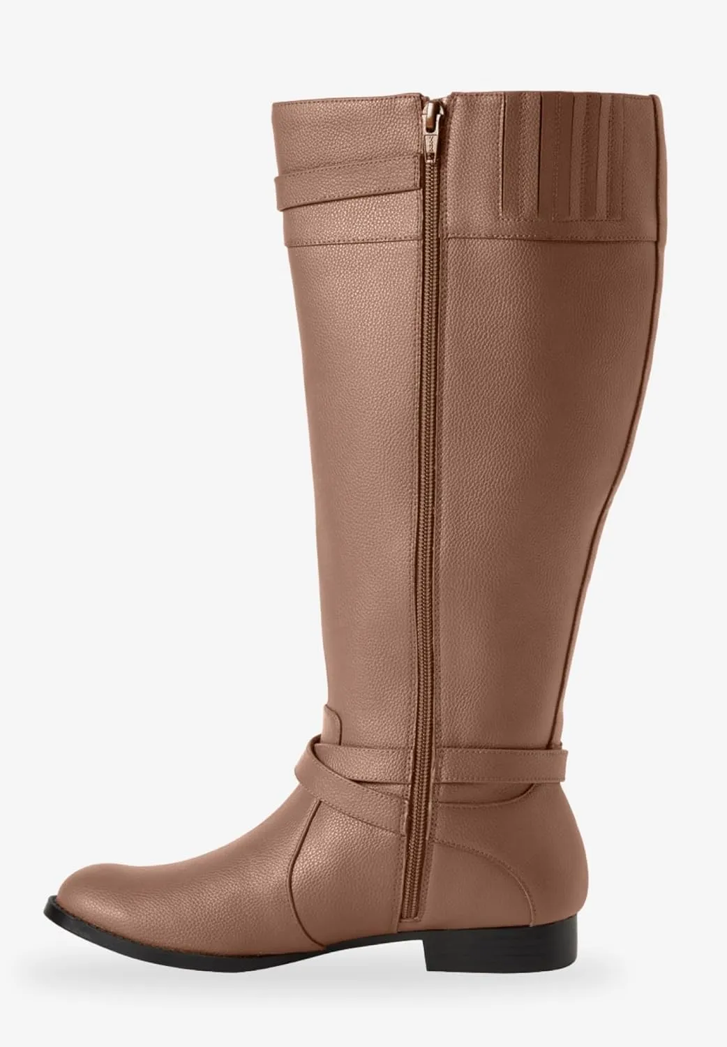 Comfortview Women's Wide Width The Janis Wide Calf Leather Boot