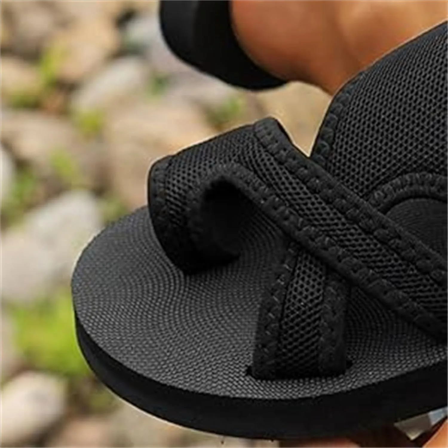Comfy Orthopedic Sandals for Women Flip Flops Split Toe Stylish Slide Non-Slip Sole Ladies Summer Casual Slip on Ring Loop Slides Flat Arch Support Beach Comfortable Wide Width Flipflops
