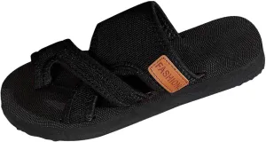 Comfy Orthopedic Sandals for Women Flip Flops Split Toe Stylish Slide Non-Slip Sole Ladies Summer Casual Slip on Ring Loop Slides Flat Arch Support Beach Comfortable Wide Width Flipflops
