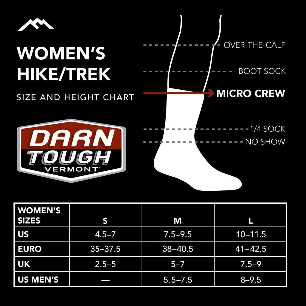 Darn Tough Bear Town Micro Crew Lightweight with Cushion Sock - Women's