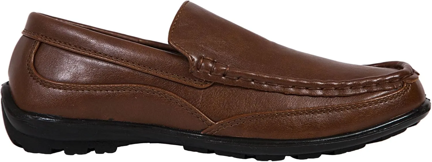 Deer Stags Boy's Booster Driving Moc Slip-On Loafer Flats Dress Shoes