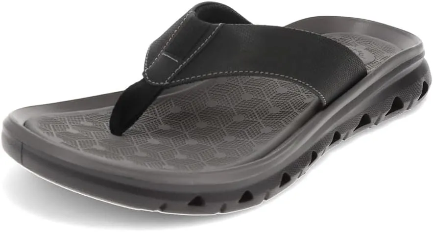 Dockers Men's Luka Flip-Flop, Black, 8