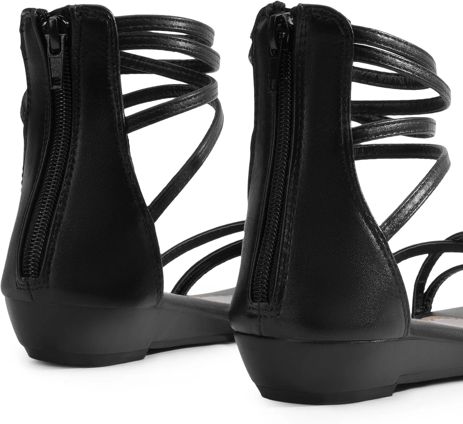 DREAM PAIRS Women's Ankle Strap Flat Sandals Summer Dressy Strappy Gladiator Rhinestones Sandals