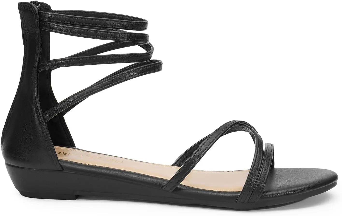 DREAM PAIRS Women's Ankle Strap Flat Sandals Summer Dressy Strappy Gladiator Rhinestones Sandals