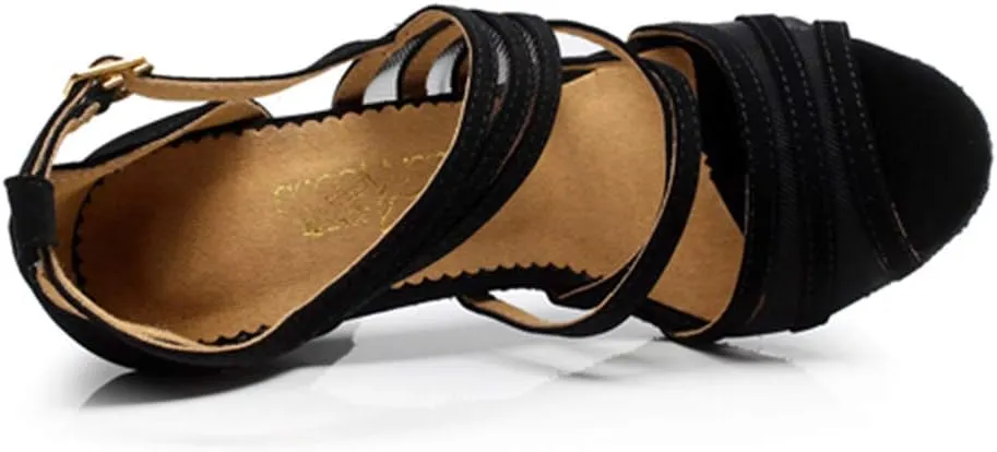 Dress First Ballroom Dance Shoes Women Dancing High Heel Salsa Shoe Latin Sandal Pumps