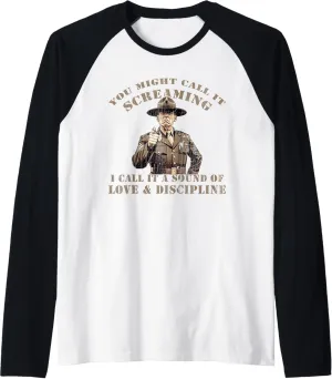 Drill Sergeant Military Drill Team Instructor Bootcamp Gifts Raglan Baseball Tee
