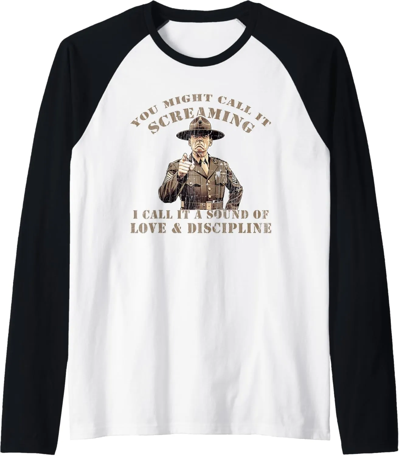 Drill Sergeant Military Drill Team Instructor Bootcamp Gifts Raglan Baseball Tee