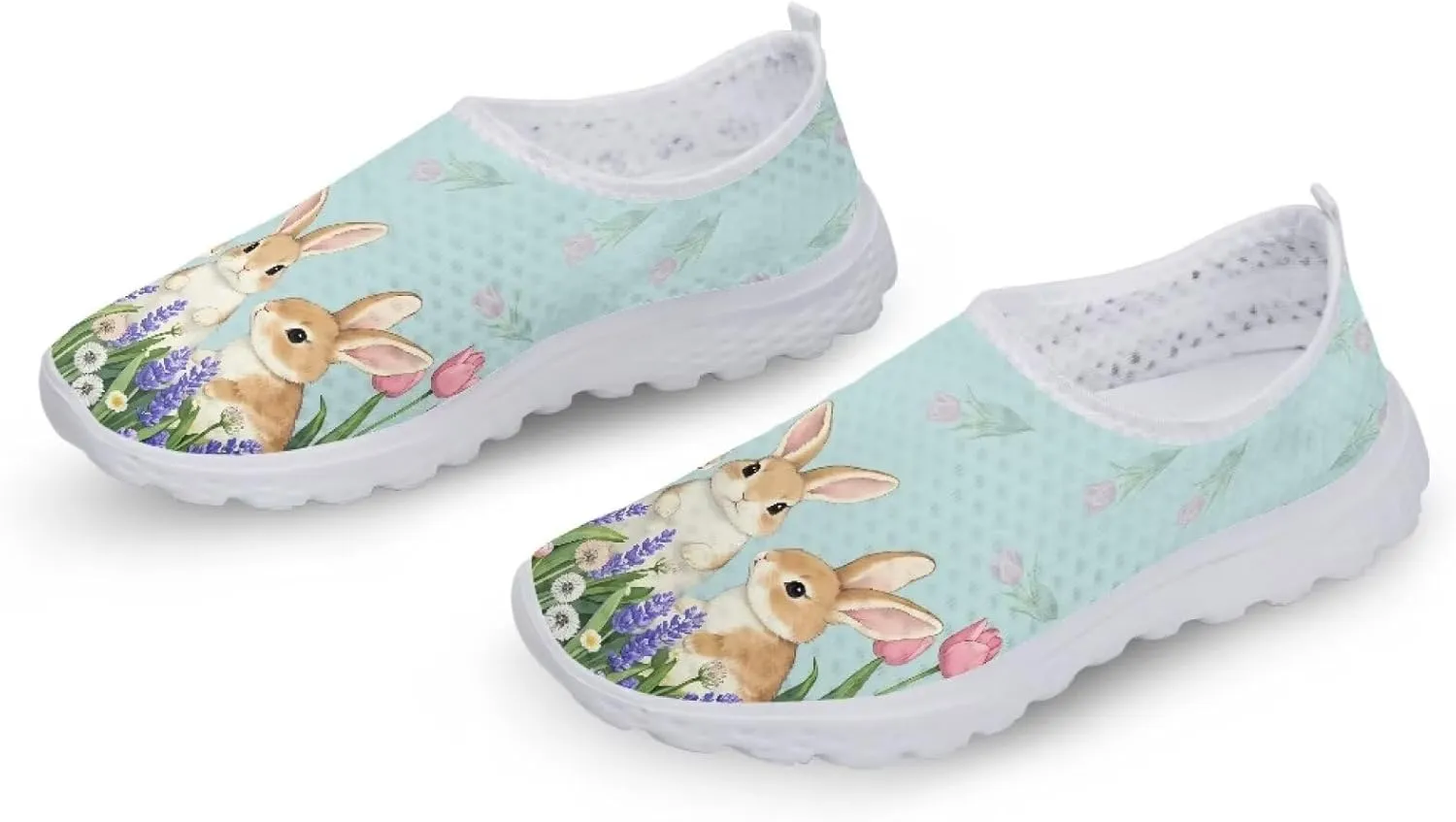Easter Sport Sneakers Tennis Shoes for Women US 5.5-11.5 Slip On Loafer Shoes