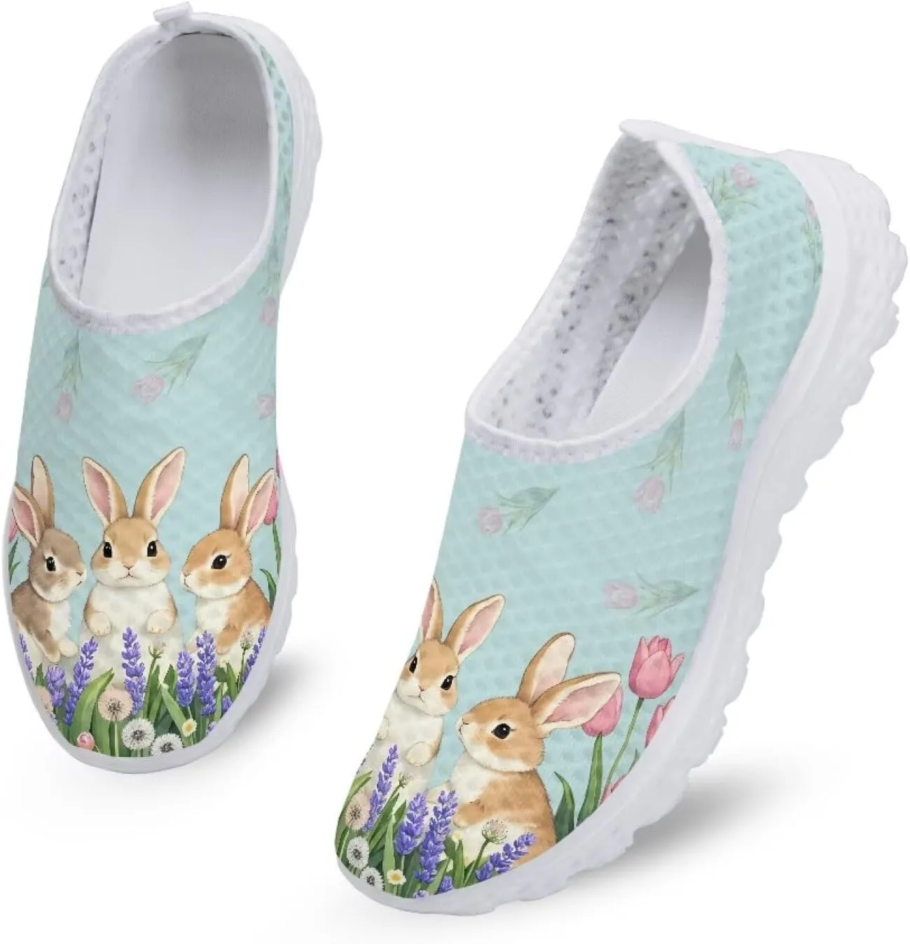 Easter Sport Sneakers Tennis Shoes for Women US 5.5-11.5 Slip On Loafer Shoes