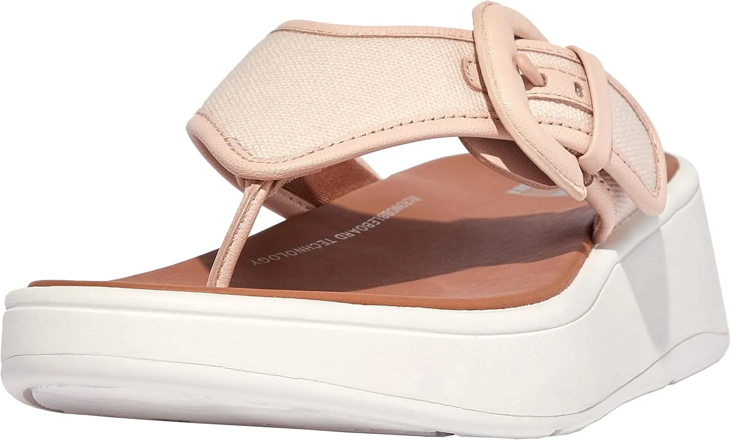 FitFlop Women's, F-Mode Canvas Flatform Thong Sandal