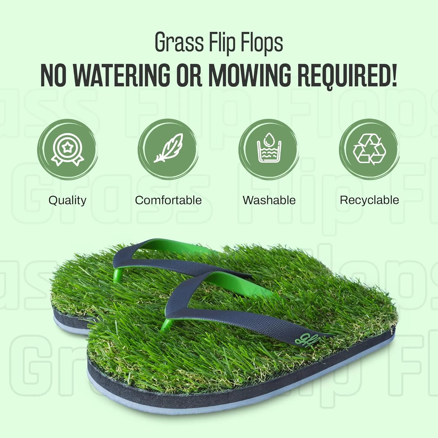 GFF Grass Flip Flops for Men/Women/Kids - XS/S/M/L Size Sandal - Camo/Black/Pink Color Slippers