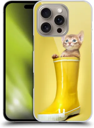 Head Case Designs Abyssinian Kitty in A Boot Funny Animals Hard Back Case Compatible with Apple iPhone 16 Pro