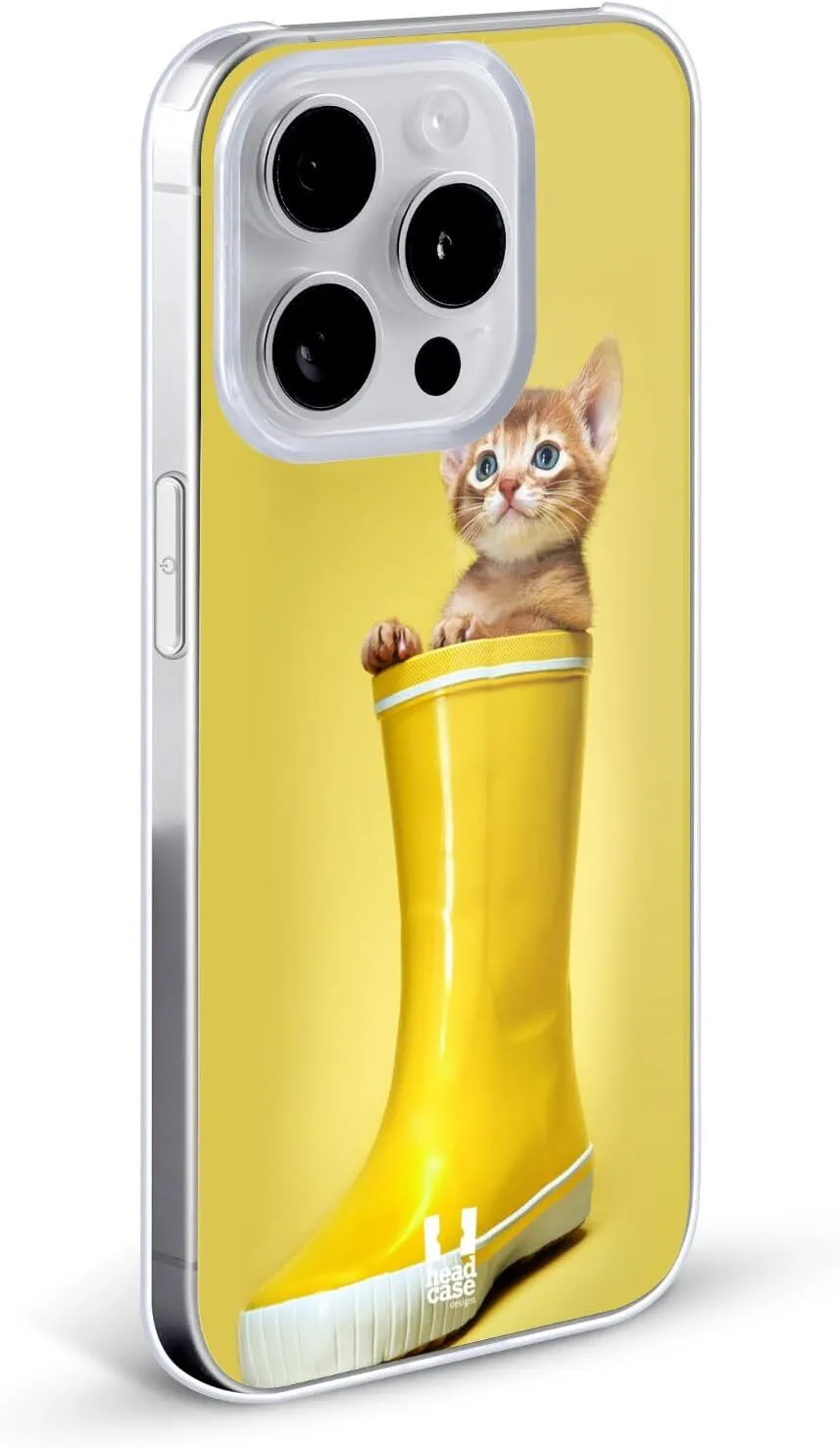 Head Case Designs Abyssinian Kitty in A Boot Funny Animals Hard Back Case Compatible with Apple iPhone 16 Pro
