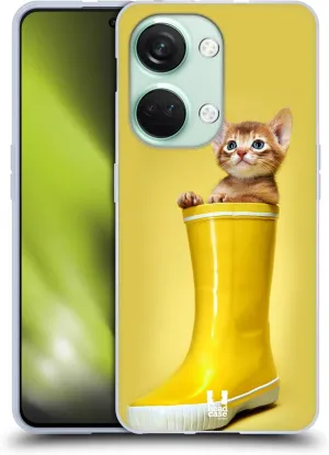 Head Case Designs Abyssinian Kitty in A Boot Funny Animals Soft Gel Case Compatible with OnePlus Nord 3 5G