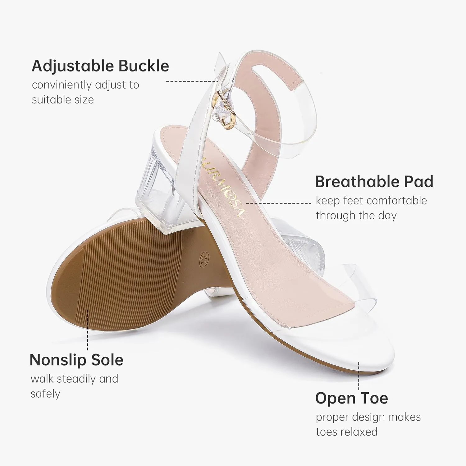 High Heels for Kids Open Toe Dress Shoes for Girls Ankle Strap Pump Shoes Flower Girl Sandals Wedding Party for Little Big Kids