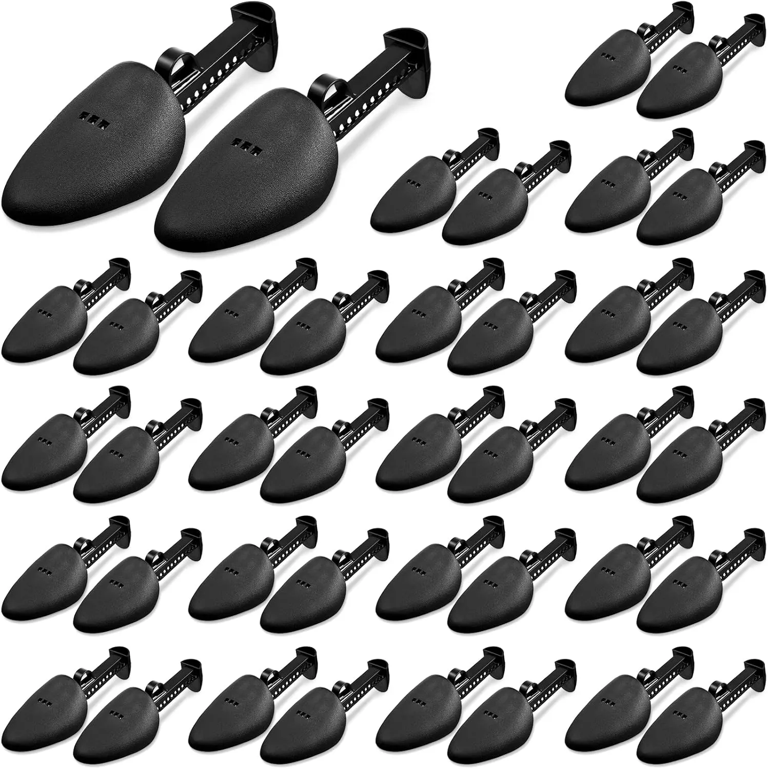 Honeydak 20 Pairs Plastic Shoe Stretcher Adjustable Shaper Stretchers Portable Shoe Trees Shoes Boot Holder for Men Women