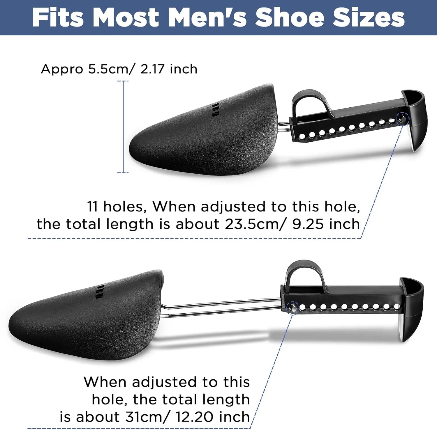 Honeydak 20 Pairs Plastic Shoe Stretcher Adjustable Shaper Stretchers Portable Shoe Trees Shoes Boot Holder for Men Women