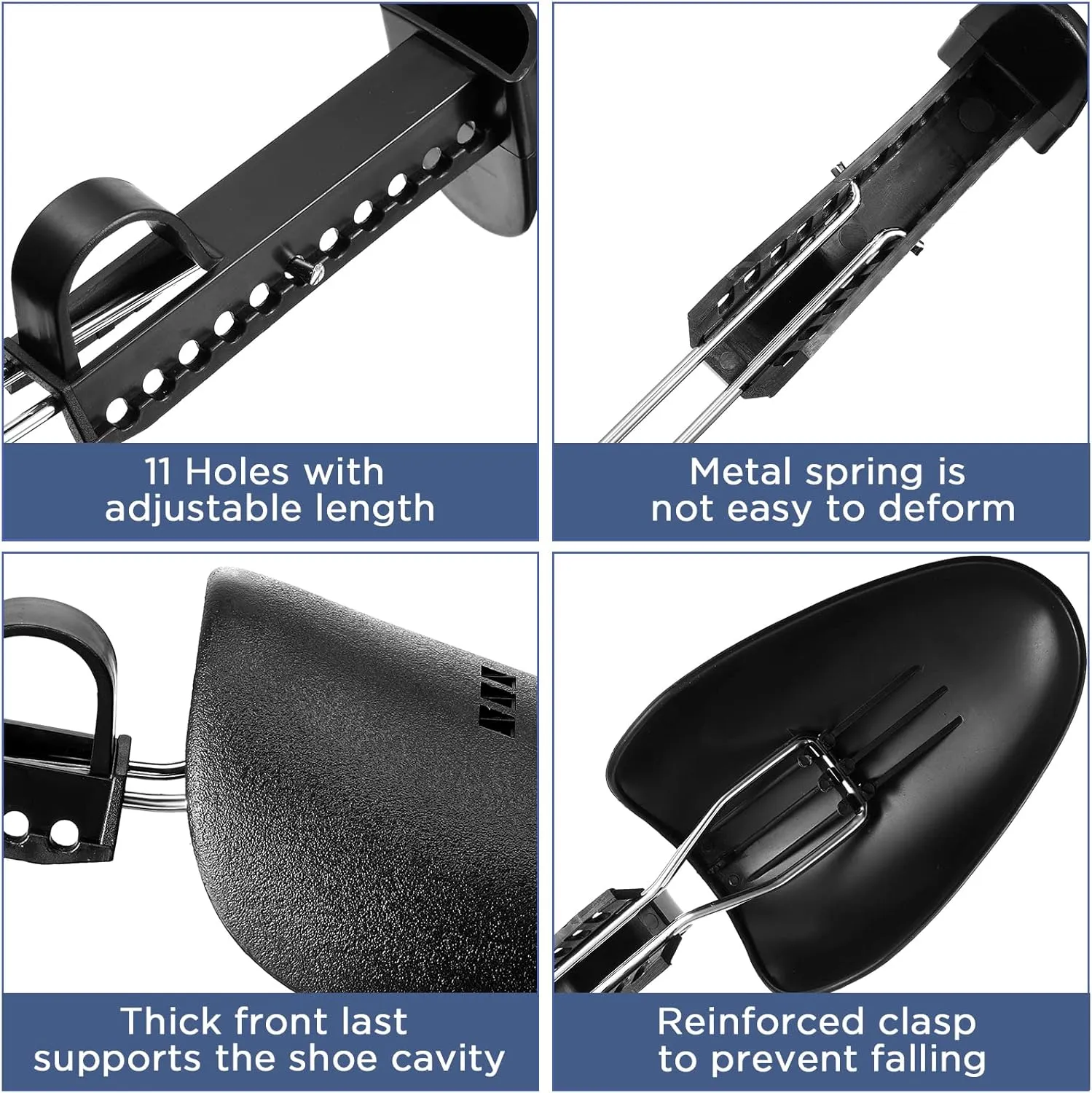 Honeydak 20 Pairs Plastic Shoe Stretcher Adjustable Shaper Stretchers Portable Shoe Trees Shoes Boot Holder for Men Women