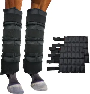 Ice Boot for Horses Ice Pack Wraps, Cooling Wraps for Horse Injuries, Reusable Horse Leg Ice Boot Cold Pack with Flexible Straps, Universal Size, 16.9" x 16.1" - 1 Pair