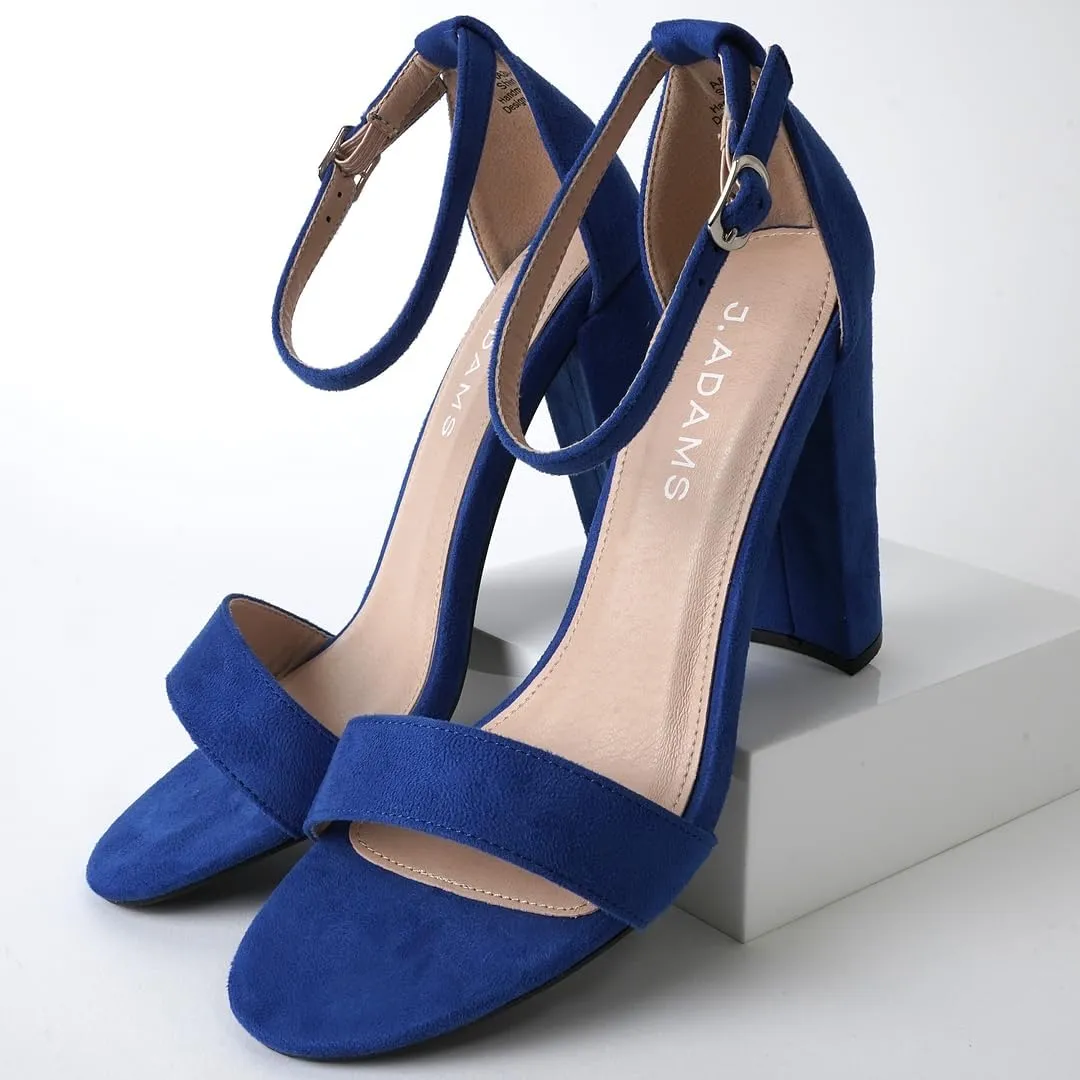 J. Adams Shirley Heels for Women - Ankle Strap High Heel Dressy Sandals