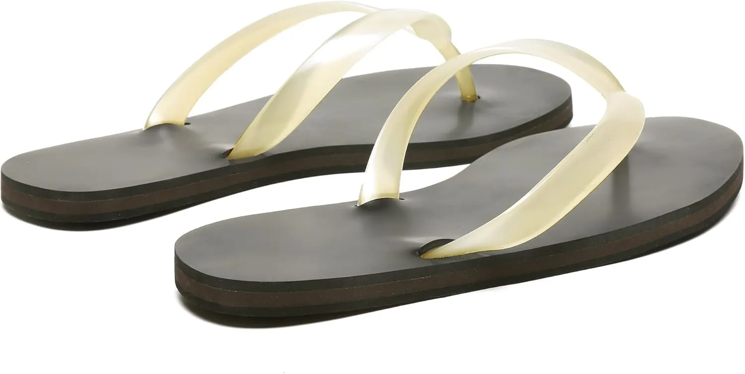 Jelly Beach Flip Flop for Women Clear Sandals Jelly Slides Shoes