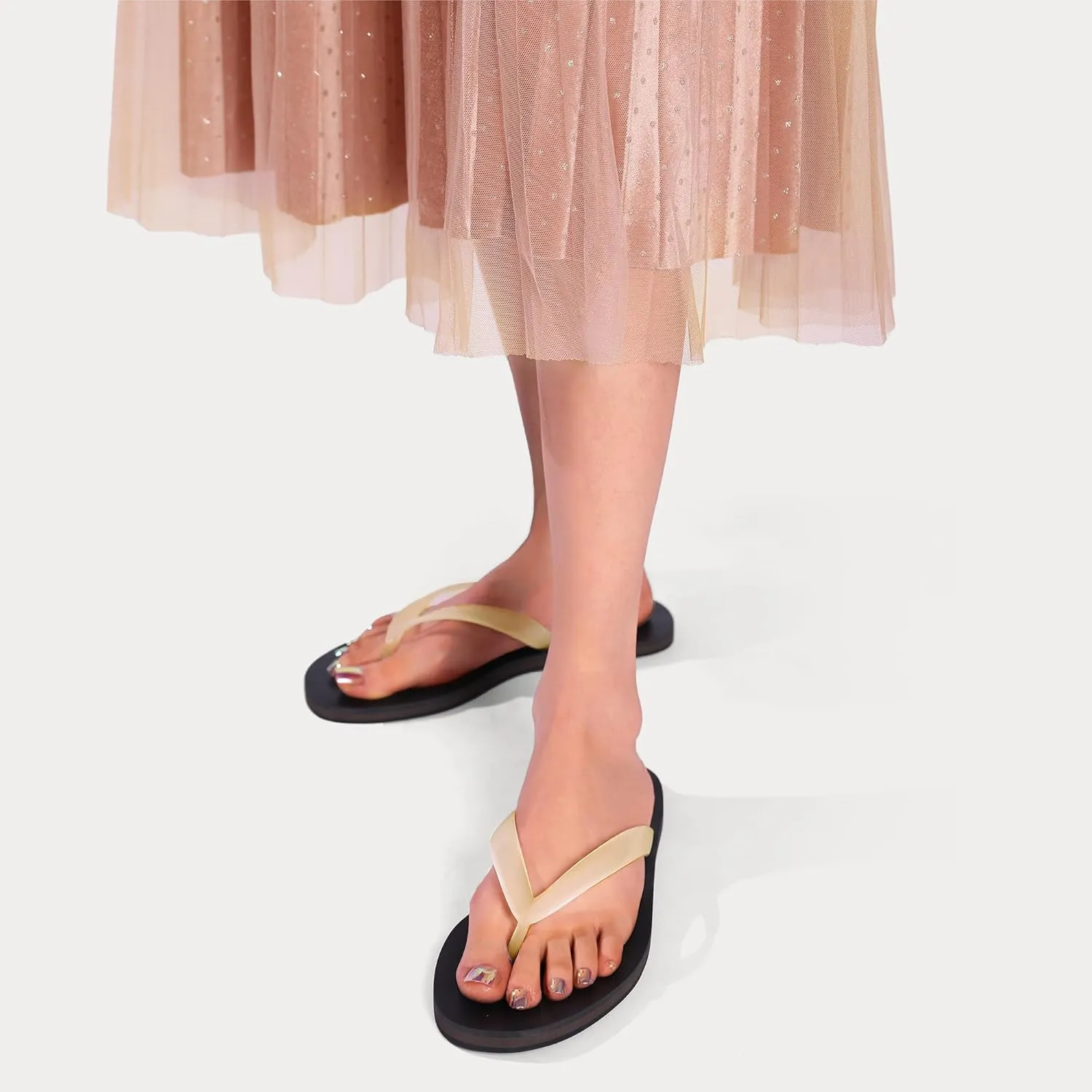 Jelly Beach Flip Flop for Women Clear Sandals Jelly Slides Shoes