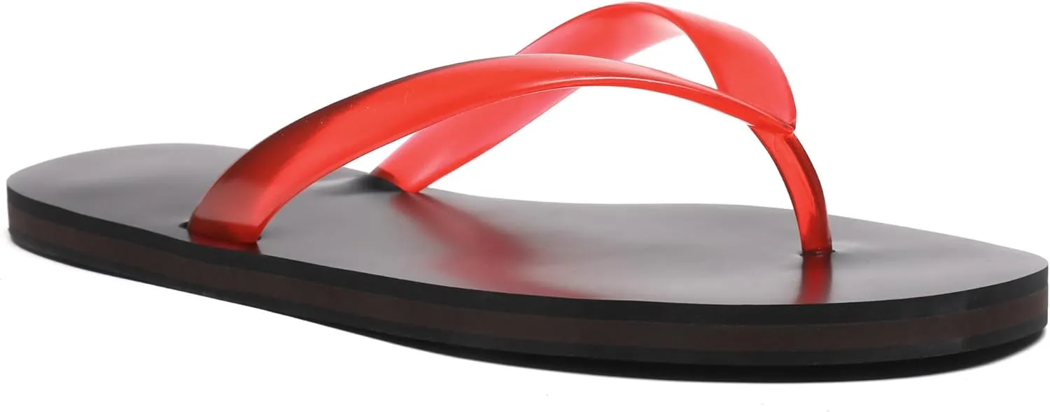 Jelly Beach Flip Flop for Women Clear Sandals Jelly Slides Shoes