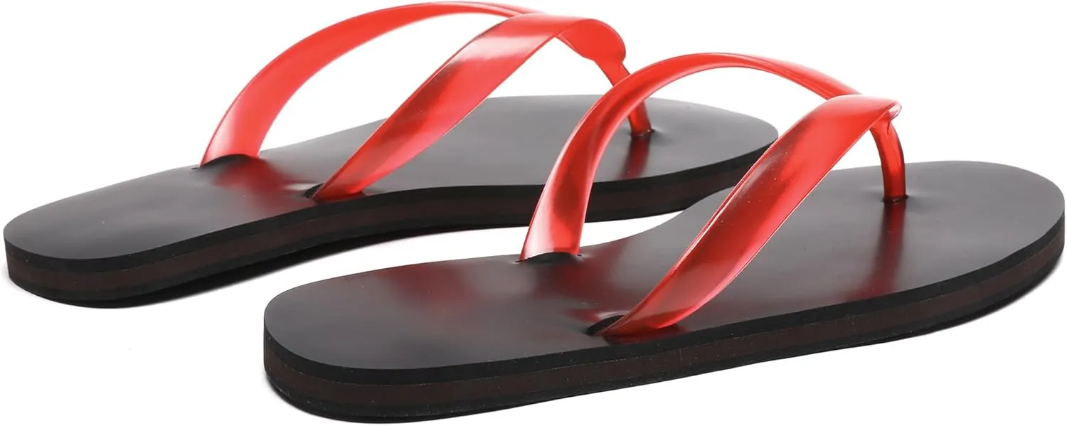 Jelly Beach Flip Flop for Women Clear Sandals Jelly Slides Shoes