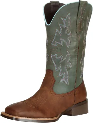 J's.o.l.e Women Cowgirl Boots Square Toe Wide Calf Ladies Fashion Cowboy Western Boots